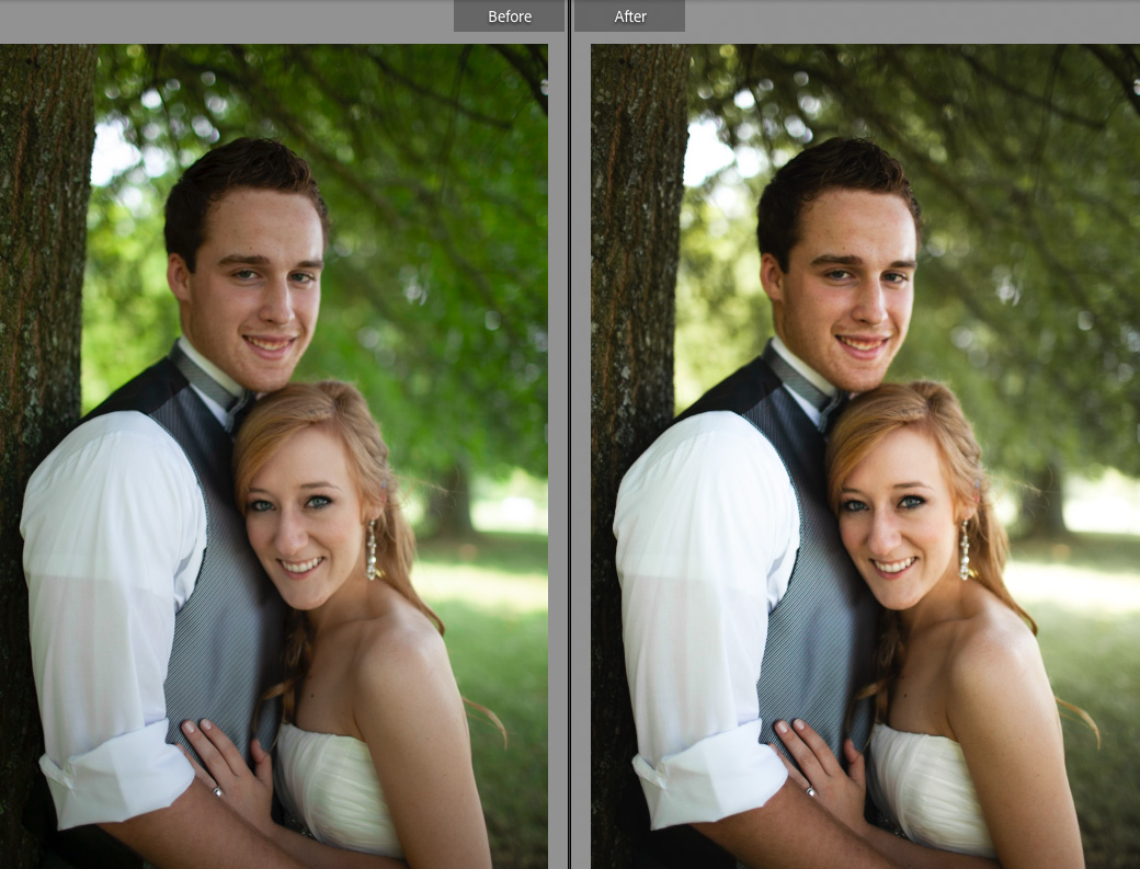 Take A Vow preset enhancing wedding photography in Lightroom